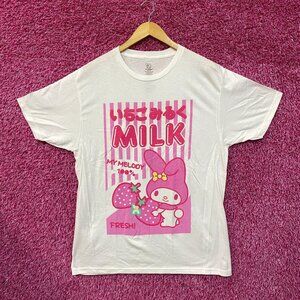 My Melody Strawberry Milk Carton T-Shirt 2XL